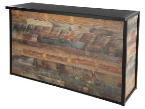 Maxim Bar, Dry, Unlit, Black (CEBR-007) -- Trade Show Rental Furniture