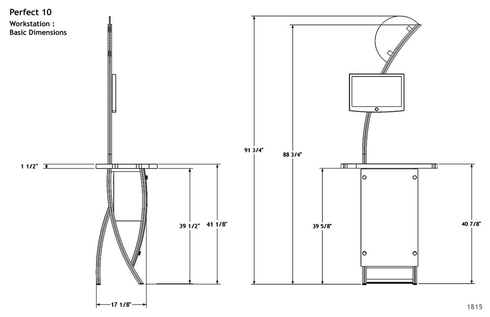 VK-1613 Trade Show Workstation or Kiosk