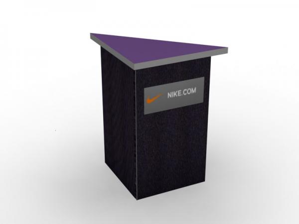 DI-638 Trade Show Pedestal -- Fabric Folding Panel Design -- Partial Graphic