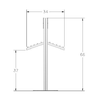 ECO-24C Sustainable Display Stand - Plan View