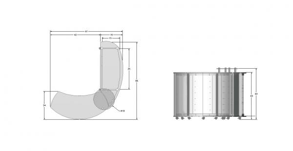 ECO-23C Sustainable Podium Display - Plan View