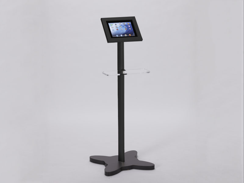 MOD-1276 iPad Kiosk with Keyboard Shelf -- Black