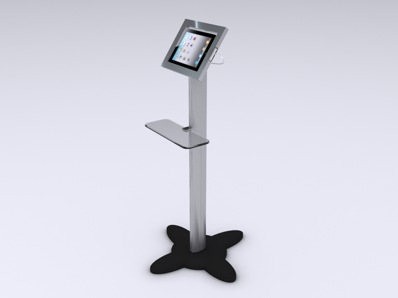 Modular iPad Kiosk with Keyboard Shelf -- Image 2