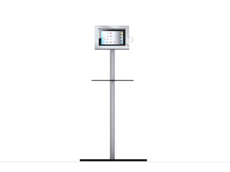 Modular iPad Kiosk with Keyboard Shelf -- Image 3