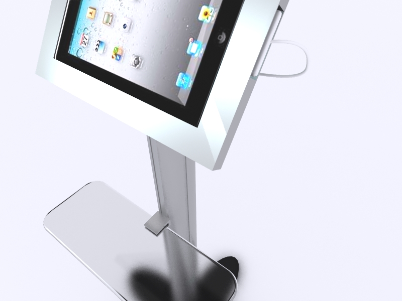 Modular iPad Kiosk with Keyboard Shelf -- Image 4
