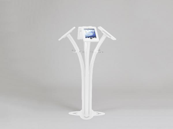 MOD-1338 Portable iPad Kiosk -- White-- Aluminum Base