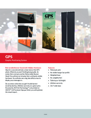 GPS Banner Stand Product Sheet