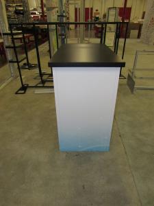 Modular Laminate LT-116 Counter with Vinyl Graphics, Locking Storage, and Internal Shelving