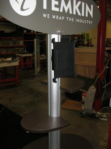 ECO-9K Kiosk with (2) iPad Holders, Eco Panel Locking Storage and (2) Adjustable Shelves -- Image 2