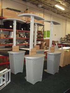 (4) MOD-1133 Workstation/Kiosks with Canopy and Locking Storage -- Image 1