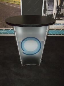 VK-2109 Sacagawea Portable Hybrid Display with Tension Fabric Graphics and LTG-1001 Modular Pedestal with Shelf -- Image 2