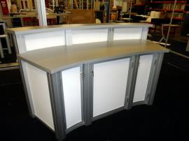 Large Custom Modular Reception Counter with Locking Storage -- Image 2