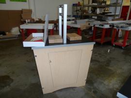 Custom Modular Double-side Workstation with Locking Storage -- Image 1