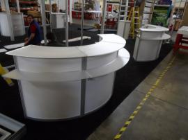 Custom Wraparound Reception Counter with Storage -- Image 3