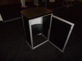 MOD-1267 Pedestal with Shelf and Locking Storage -- Image 3