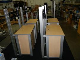 RENTAL: (4) RE-1232 Rectangular Counter Kiosks. Includes Locking Doors, Interior Shelves, and Large Monitor Mounts -- Image 2