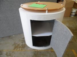 LTK-1155 Custom Modular Pedestal with Storage and a Plex Counter Top -- Image 3