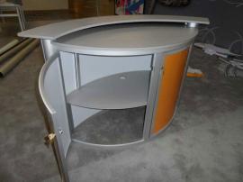 Custom eSmart Reception Podium with Locking Storage and Large Front Graphic -- Image 2