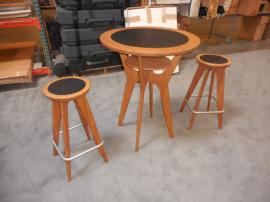 OTM-100 Portable Tables and Chairs (Amber Bamboo Finish)