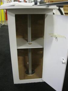 Modified ECO-9K with Solid Laminated Storage Base, Locking Door, Internal Shelf and Adjustable iPad Mount -- Image 2