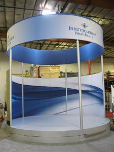 Custom eSmart Exhibit with Circular Header and Stage -- Image 1