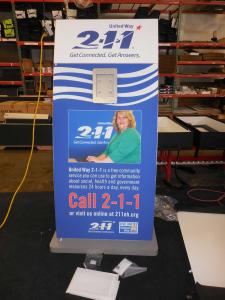 MOD-1362M Surface Lightbox Stand with Tension Fabric Graphics -- Image 1
