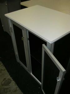 eSmart Custom Backlit Counter with Locking Doors, Laminate Countertop, and Shelf -- Image 3