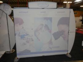 VK-1205 Sacagawea Portable Hybrid Display with Tension Fabric Graphics, Header, and Workstation Counter -- Image 2