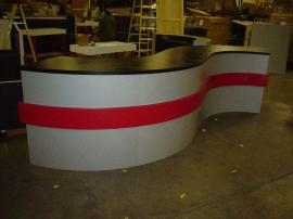 LTK-1124 Custom Curved Counter with Locking Storage -- Image 1