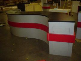 LTK-1124 Custom Curved Counter with Locking Storage -- Image 2