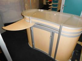 Custom Counter with Swivel Shelf and Locking Storage (swivel shelf)