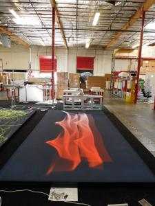 (2) Custom SEG Fabric Graphics with Black Powder-coated Frames