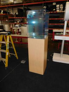 Custom 72" Display Case with Acrylic Showcase (18" x 18" x 26") and Locking Storage