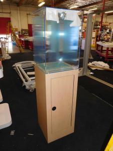 Custom 72" Display Case with Acrylic Showcase (18" x 18" x 26") and Locking Storage