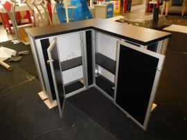 MOD-1702 Backlit Counter with Shelves and Locking Storage