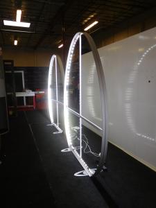 (2) Custom Egg-Shaped SuperNova LED Lightboxes, (shown without graphics)