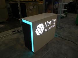 Custom Counter with LED Lighting and Locking Storage