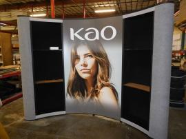 QD-118 Quadro Pop Up Display with Mural Graphics and Shelves