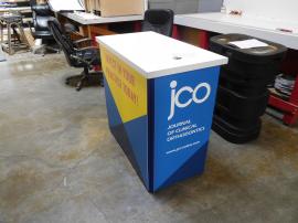 DI-616 Portable Folding Panel Counter with Internal Shelf, Locking Doors, and Direct Print Graphics