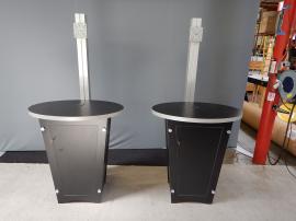 RENTAL: Includes (2) RE-1223 Tapered Counter Kiosks with Black Laminated Finish