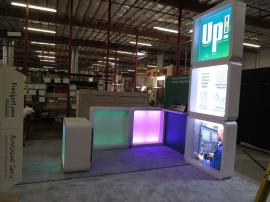 Custom Wood Fabrication Inline with Backlit Direct Print Graphics and Reception Counter