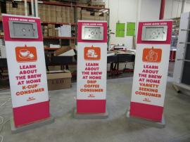 (3) Double-sided MOD-1363 iPad Kiosks with Fabric Graphics