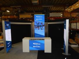 RENTAL:  RE-9096 Island Exhibit with Double-sided Lightboxes and ECO-42C Backlit Counter