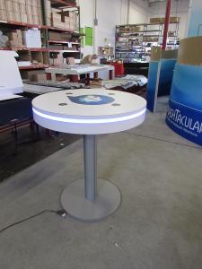 MOD-1453 Wireless Bistro Charging Table with RGD Programmable Perimeter Lights and Graphics