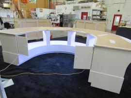 Custom 3-Section Circular Counter with Storage