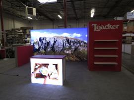 Custom Modular Island and 10 x 20 Exhibit with Multiple SuperNova Lightboxes