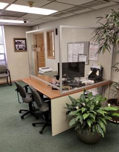 Attractive Custom Safety Dividers in a Bank