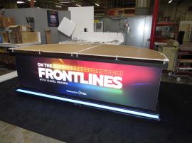 Custom 10 ft. and 8 ft. Designs with Backlit Graphics, LED Accent Lights, and Raised Clear Plex Counter Top