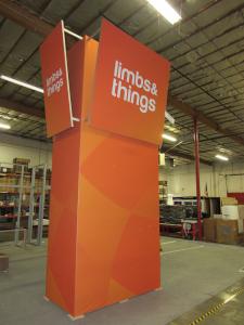 Custom Gravitee One-Step Tower with Attached SEG Fabric Graphics and Locking Closet Storage