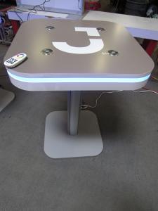 (2) MOD-1498 Charging Tables with Wireless Pads, Graphics, and RGB Programmable LED Lights